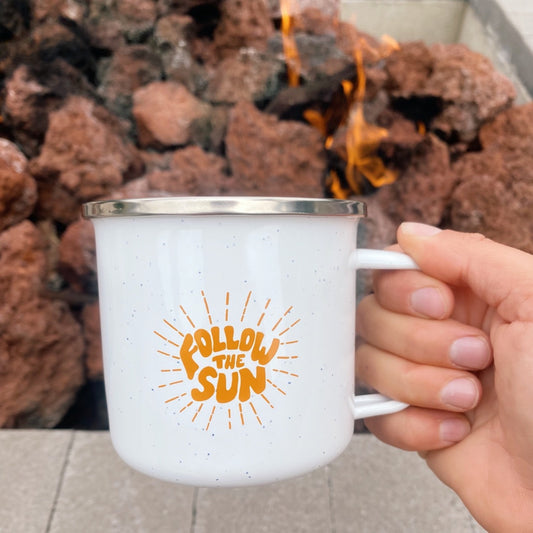Follow the Sun Camping Mug